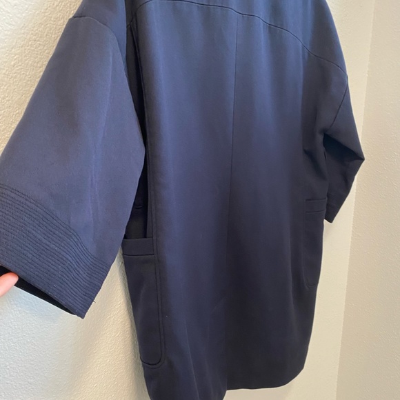 H & M Navy Quarter Length Sleeve Jacket - Picture 12 of 13